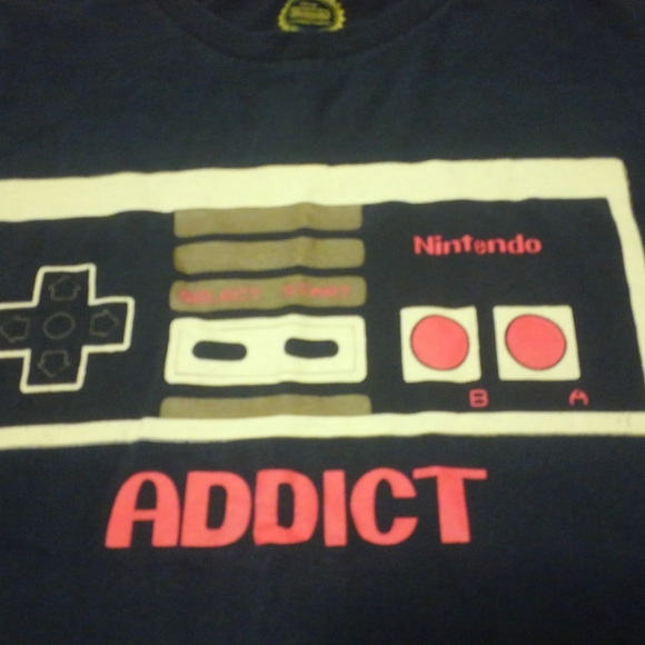 ๐ฎ NES Nintendo ๐บ Controller Addict Shirt Large Video Games Gaming Gamer ๐ OG - Picture 4 of 5